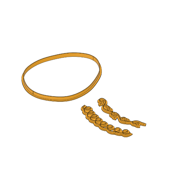 Producto - Cortante Plato Huevo de Pascua + 2 Sellos