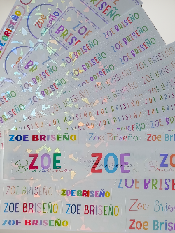 Producto - Etiquetas trasparentes Holograficas - 1