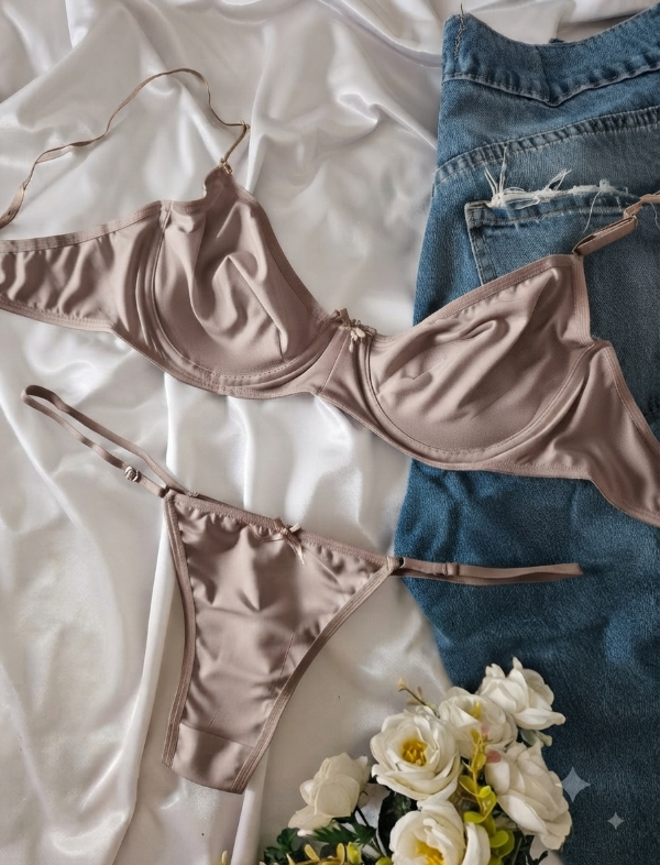 Producto - CONJUNTO DE LYCRA CON ARO BEIGE (A14 F) - 0