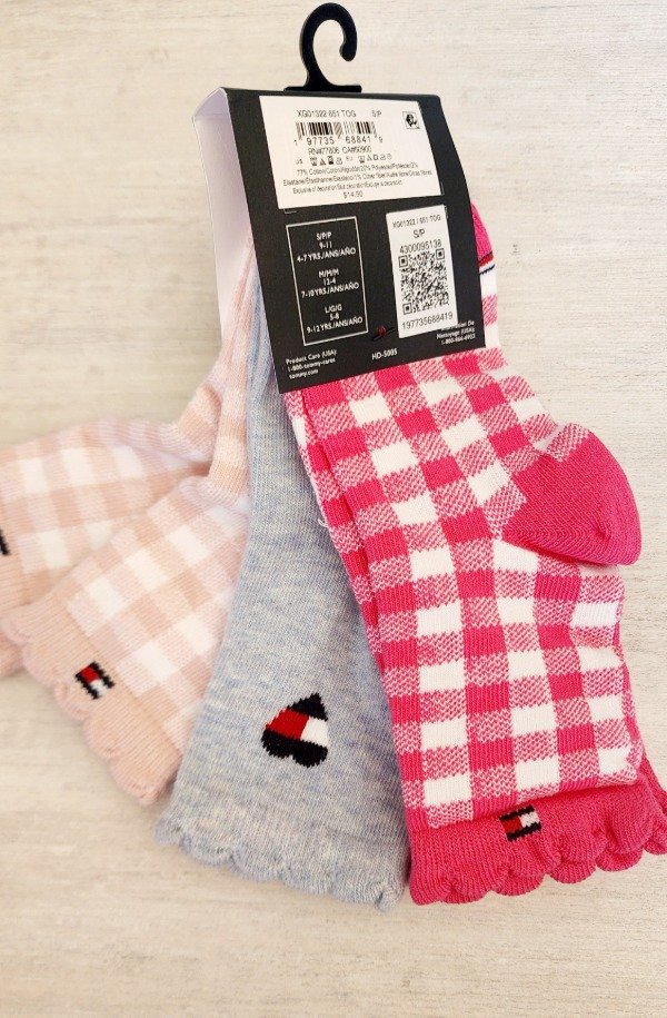 Producto - Pack de 3 medias tommy hilfiger talle 4/5 años