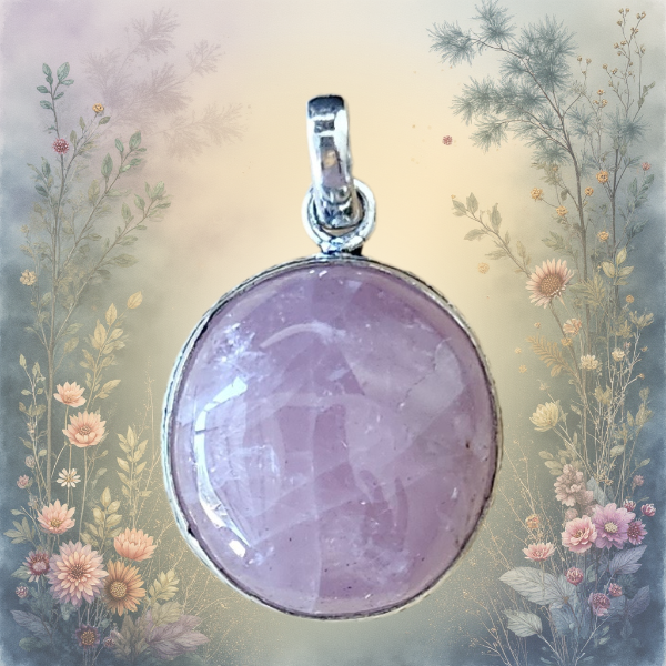 Producto - Dije de Piedra Natural: Alpaca y Cuarzo Rosado