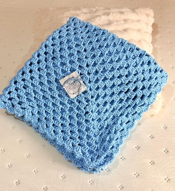 Producto - Manta Crochet Azul
