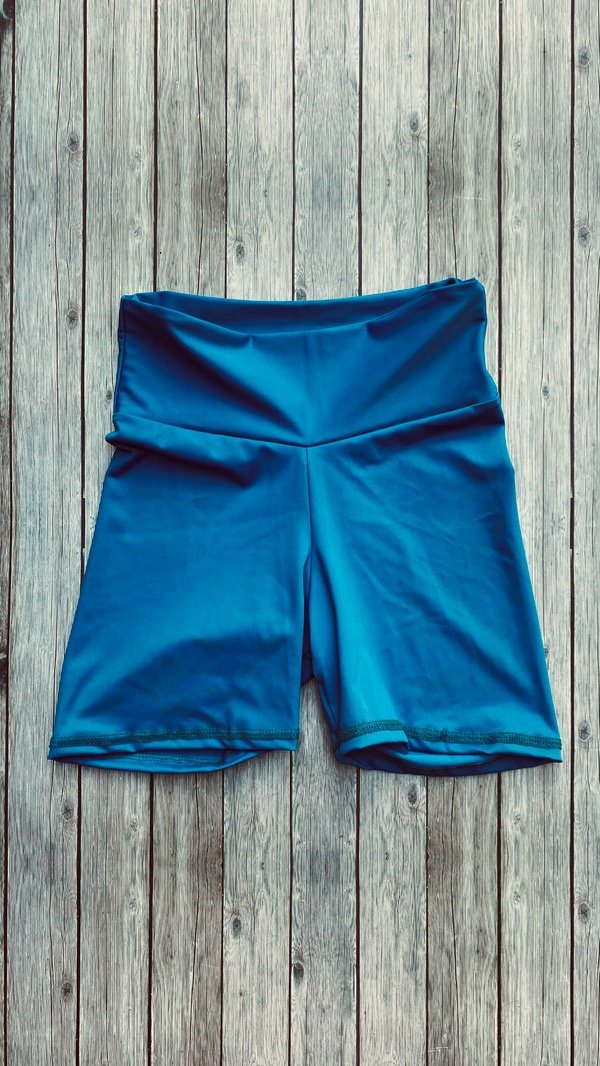 Calza corta lycra azul petróleo