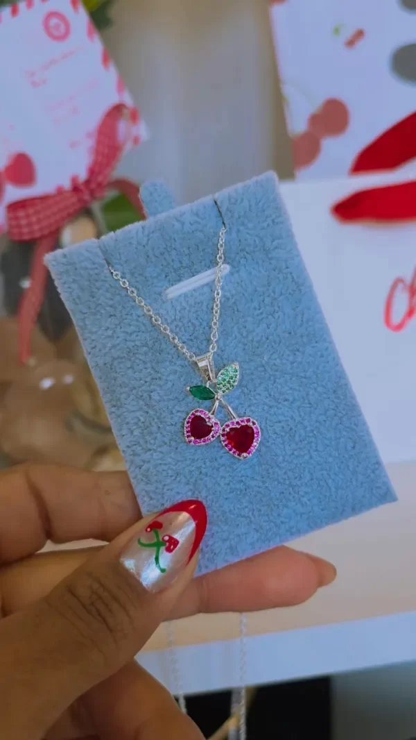 Producto - Collar cherry fucsia cubic AB