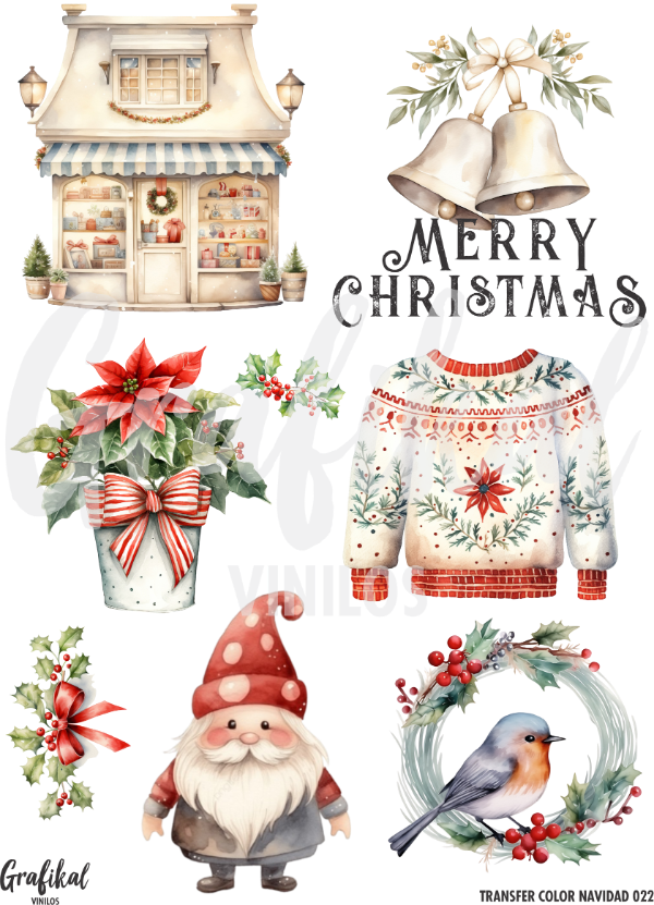 Producto - Transfer Color Navidad 022