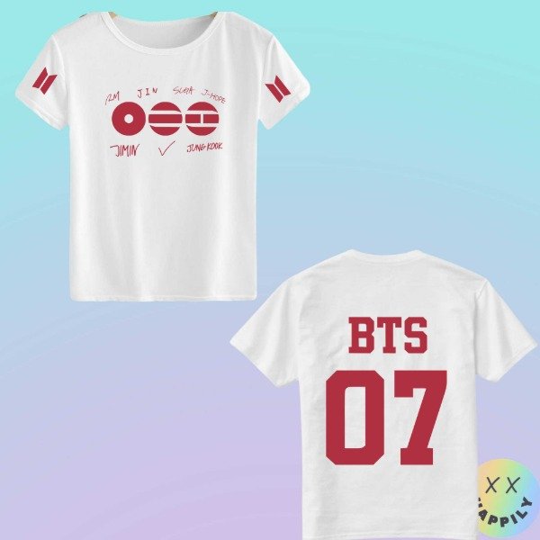 Remera bts doble estampa