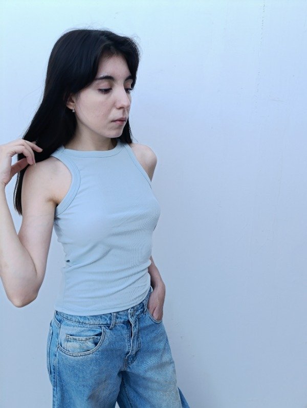 Producto - Musculosa de Morley Algodón Cuello Cerrado