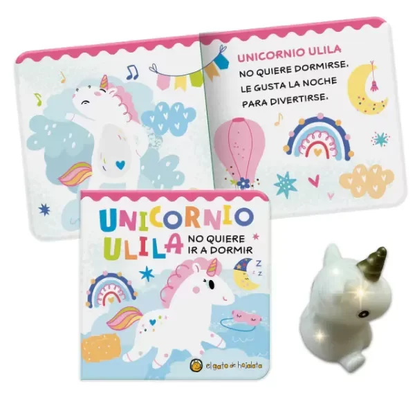 Producto - UNICORNIO ULILA NO QUIERE IR A DORMIR - BURBUJAS Y LUCES