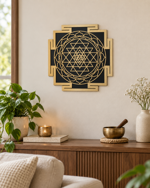 Producto - Cuadro Sri Yantra Dorado 34 cm - 2