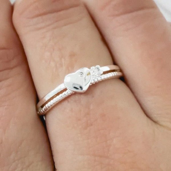 Producto - ANILLO DE ACERO BLANCO DOBLE