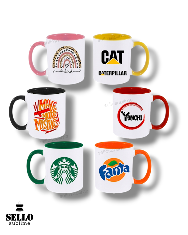 Producto - TAZAS CON INTERIOR Y ASA DE COLOR