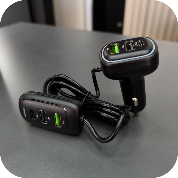 Producto - Cargador para auto  2 type-+4USB - 2
