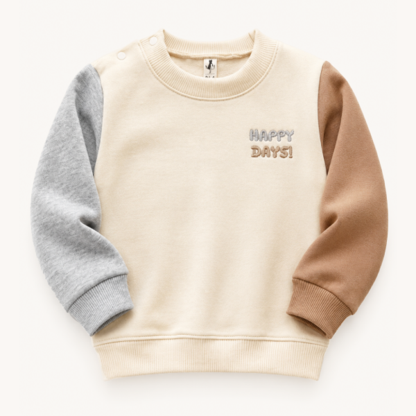 Producto - Buzo Happy gris y marrón