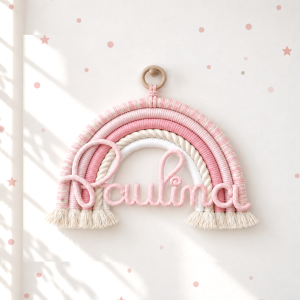 Producto - Cartel de bienvenida personalizado arcoiris Pauli