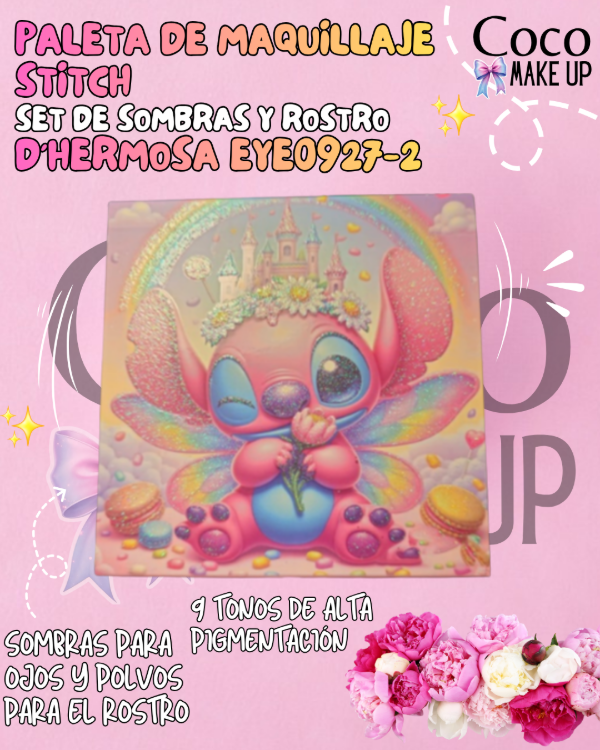 Producto - PALETA DE MAQUILLAJE STITCH SOMBRAS Y ROSTRO (9 COLORES) - DHERMOSA - EYE0927-2