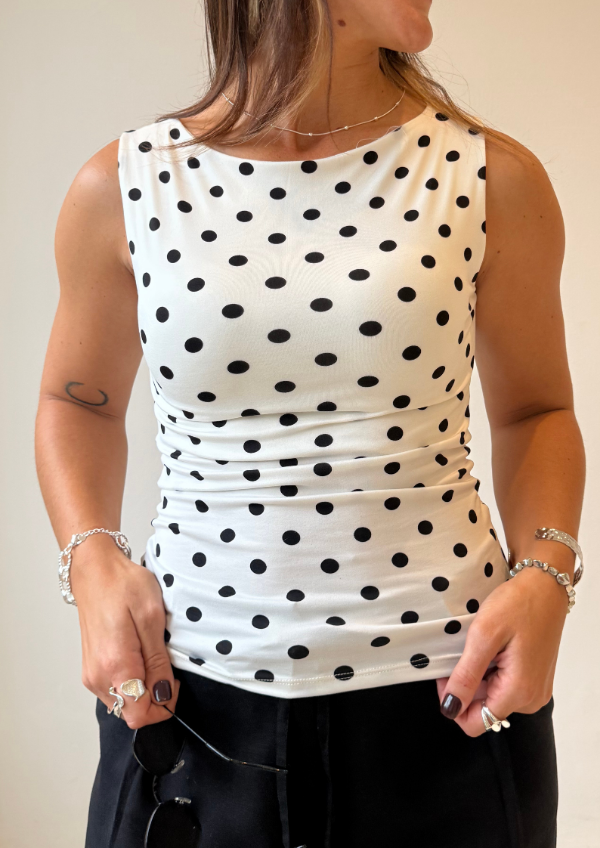 Producto - Musculosa LUNA - Blanco/Negro - 0