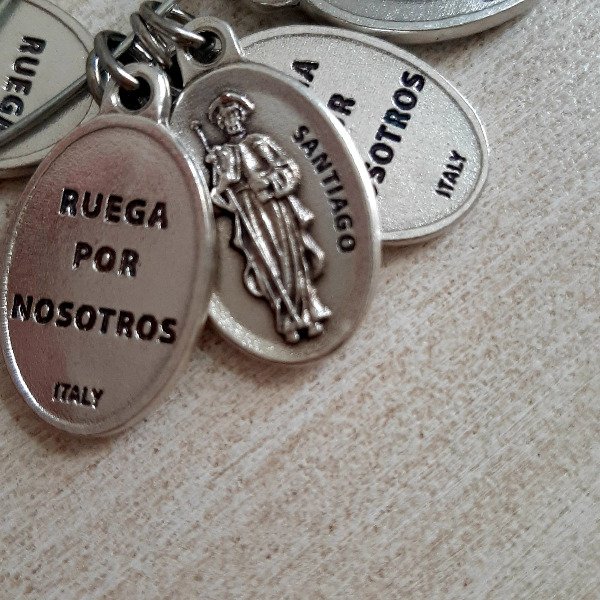Producto - Medalla oval Santiago Apóstol / Ruega por nosotros (B) - 0