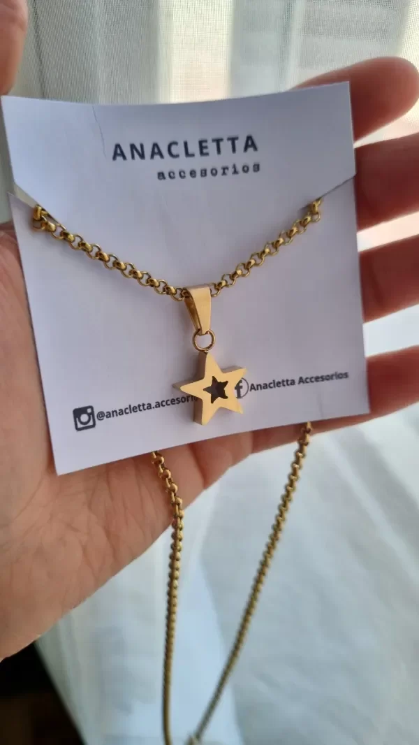 Producto - Gargantilla estrella con cadena rolo 50cm