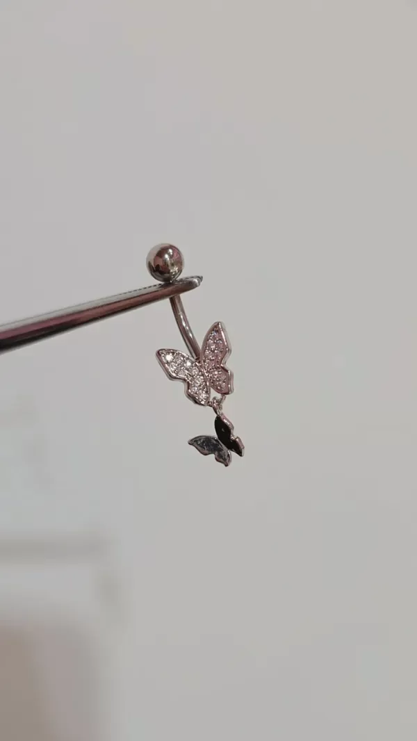 Producto - Piercing ombligo mariposa AQ
