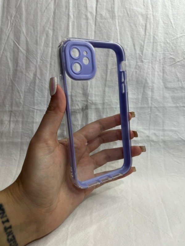 Producto - iph 14 pro max funda 360 lila con protección en borde de cámaras