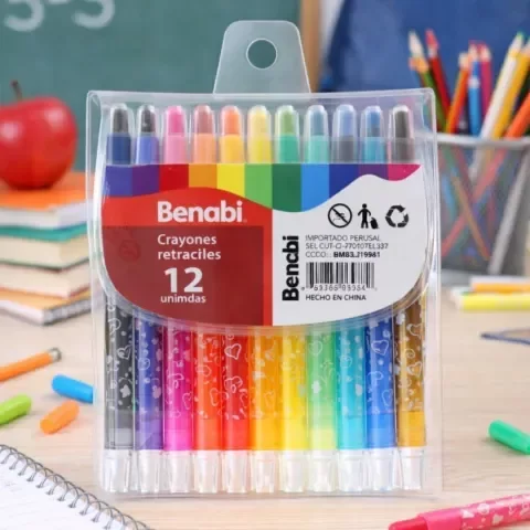 Producto - Set de 12 Crayones Retráctiles BENABI 7216
