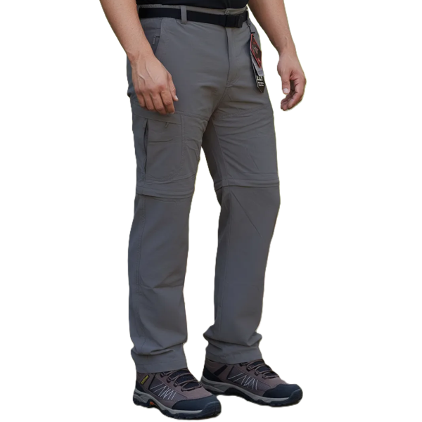 Pantalón desmontable 2 en 1 secado rápido gris