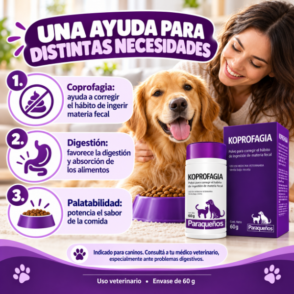 Producto - Koprofagia 60gr corrige el hábito de ingerir materia fecal - 1