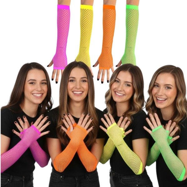 Producto - Guantes De Red Largos Ideal para Disfraz ( Variedad en Colores )