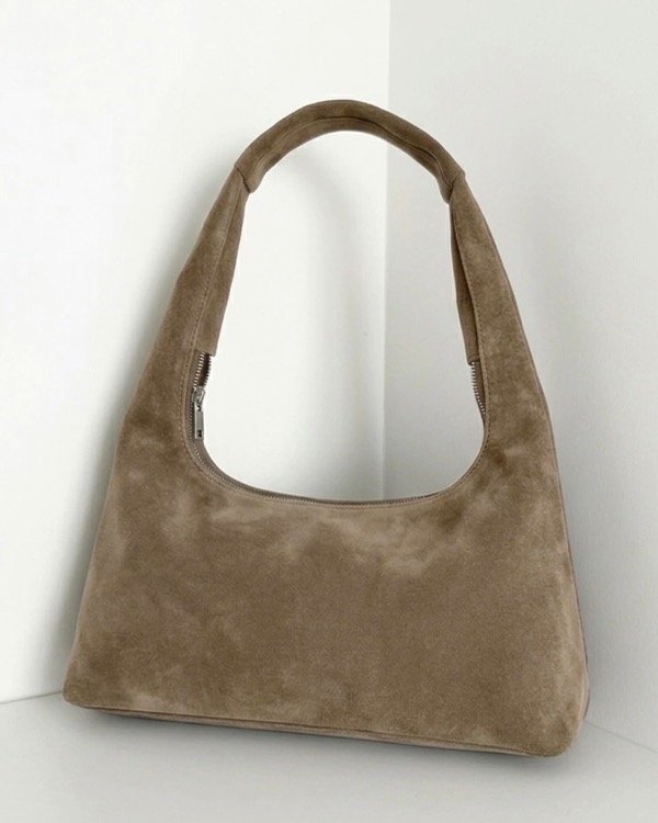 PREVENTA - cartera shoulderbag billie velvet beige