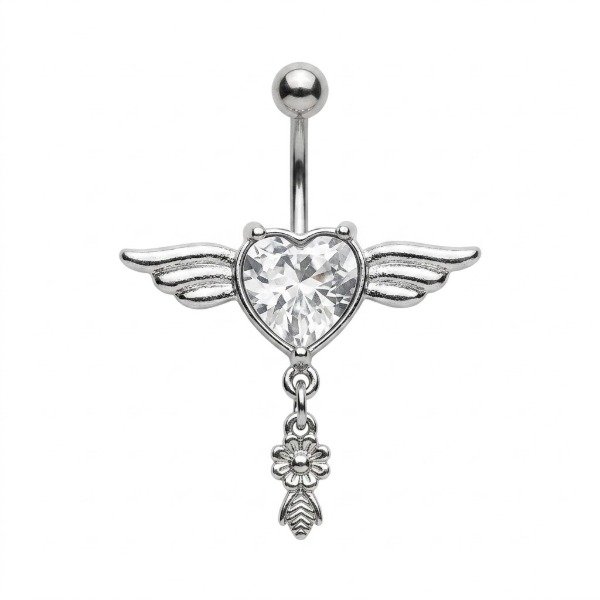 Producto - Piercing Ombligo Corazón con Alitas