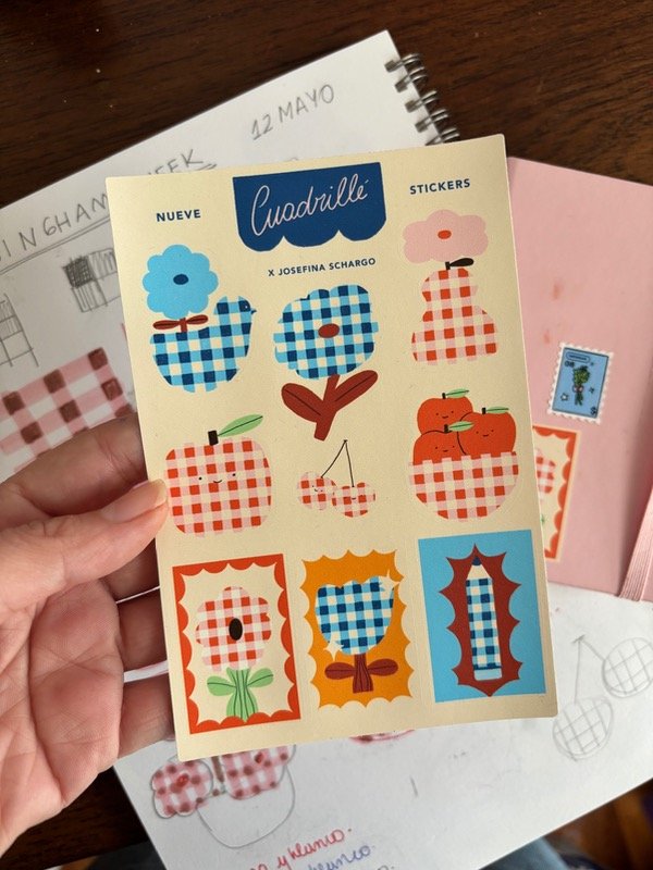 Producto - Planchita stickers cuadrillé