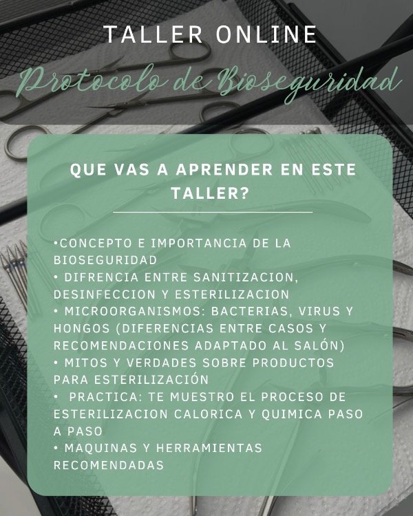 Producto - Taller Online Protocolo de Bioseguridad