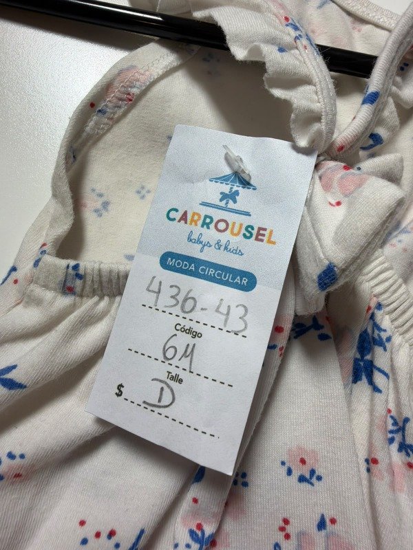 Producto - Enterito blanco floral Cheeky 6 meses - 4