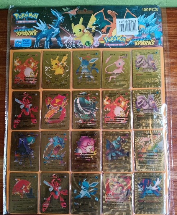 Producto - 1197 - Cartas Pokemon Doradas x100