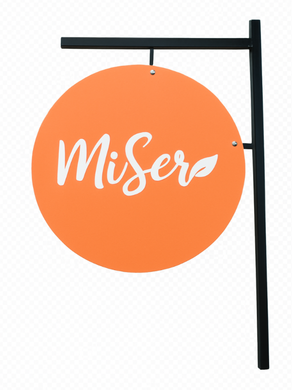 Producto - Cartel Saliente Redondo Plano 50cm