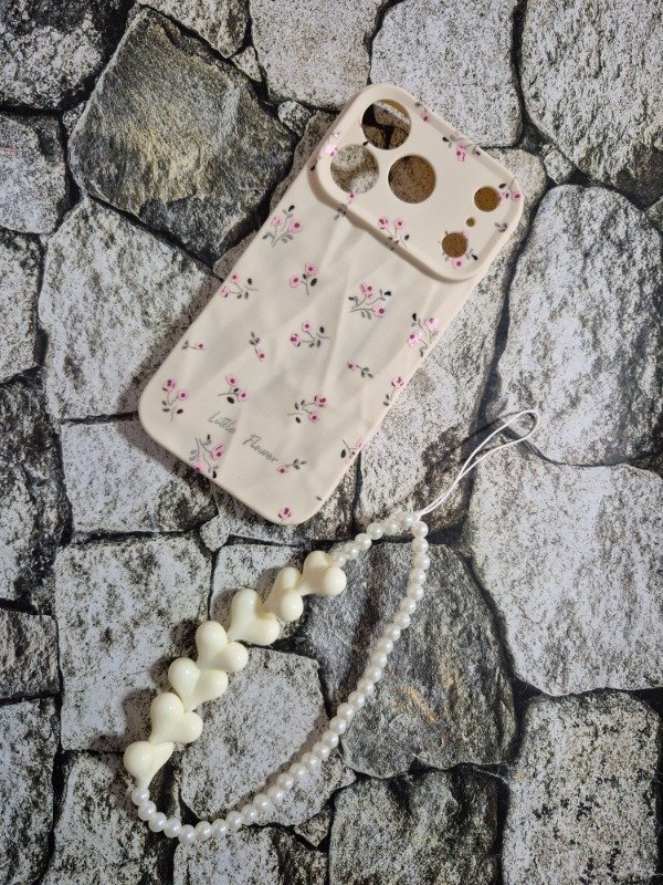 Producto - Funda tpu diseño flores Iphone 17 Pro natural