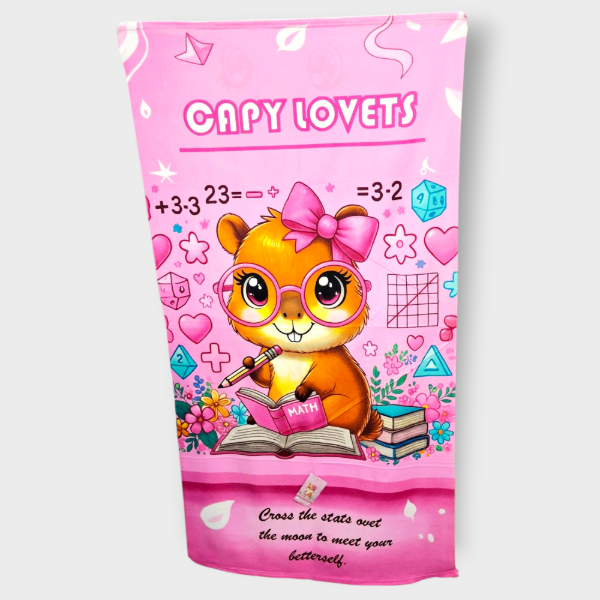 Producto - Toallón Infantil 140x70cm Capibara Rosa