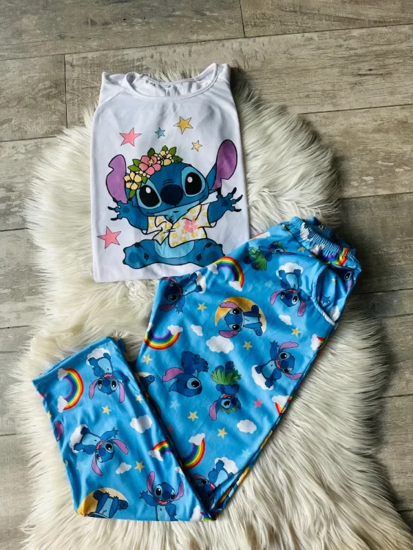 Producto - Pijama Stitch arcoiris adultos manga corta - 0
