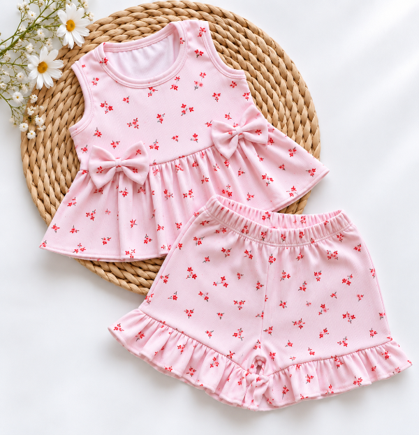 Producto - CONJUNTO FLOWY ROSA (MUSCULOSA + SHORT)