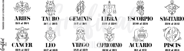 Producto - Transfer Color UV Astrología 008