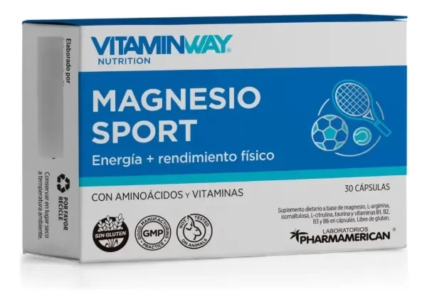Producto - Magnesio Sport Vitaminway 10 Cápsulas Energía Y Rendimiento
