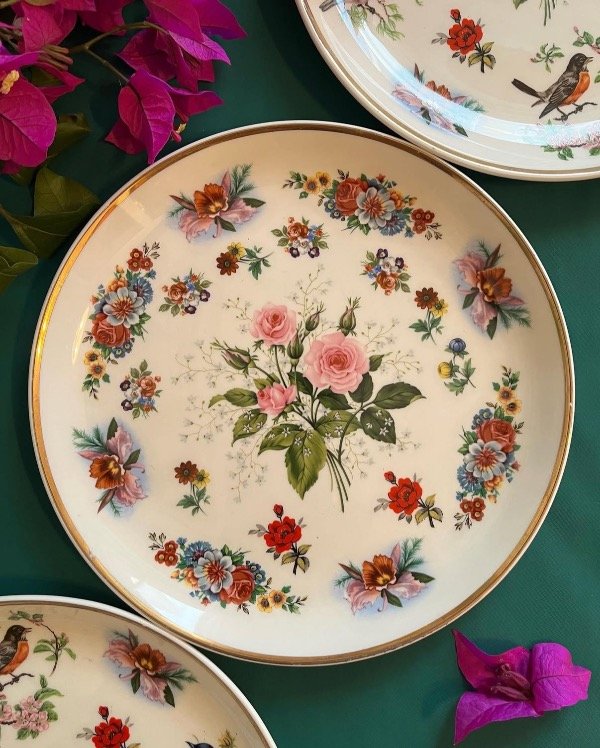 Producto - Plato Limoges Rosas