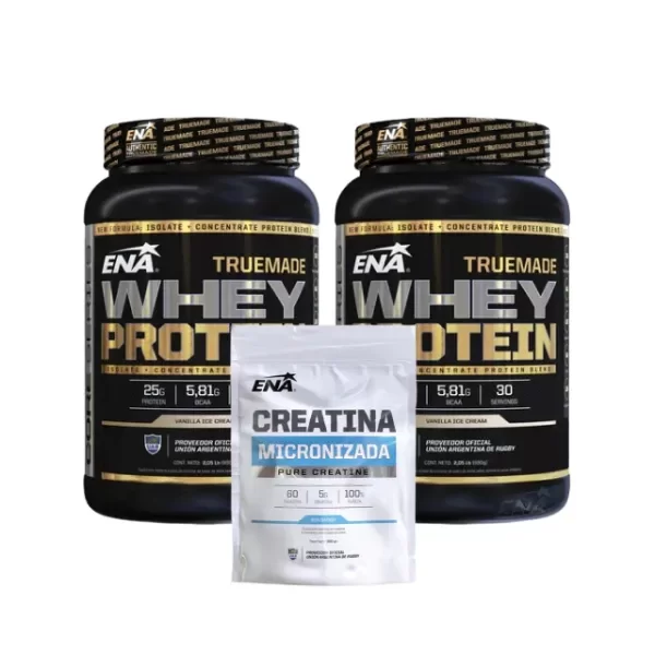Producto - Combo Masa Muscular 2.0 ENA (2 true made + 1 creatina)