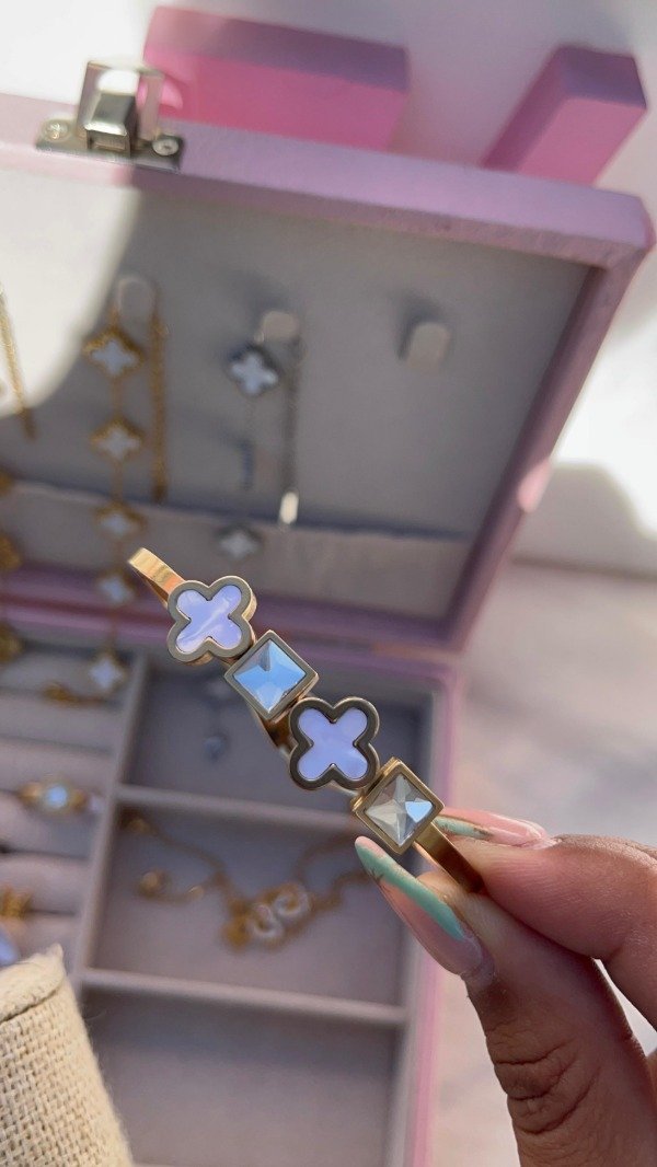 Producto - Esclava trebol Blanca