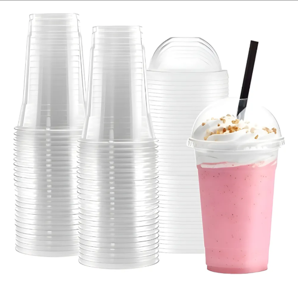 Producto - Vaso frappé con tapa para cuchara sundae ensalada de frutas cremas