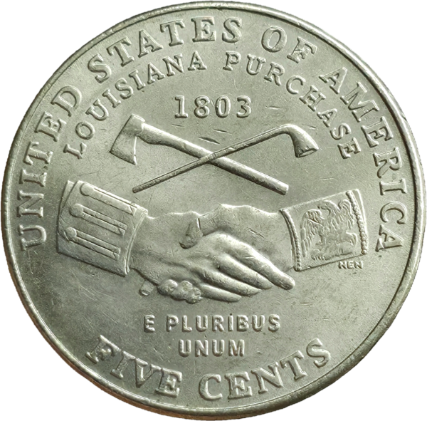 Producto - Estados Unidos 5 Cents 2004 P Compra de Louisiana Km#360 VF+ - 0
