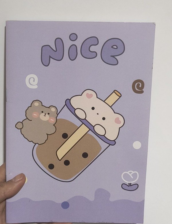 Producto - Cuaderno osito lila ( 15 h - 14 x 20 cm)
