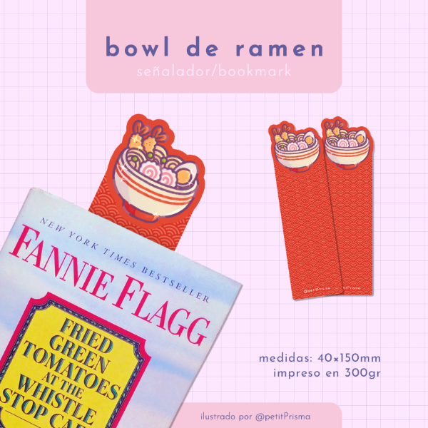 Producto - Señalador con forma "Bowl de Ramen"