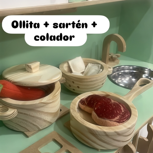 Producto - Set de olla, sartén y colador