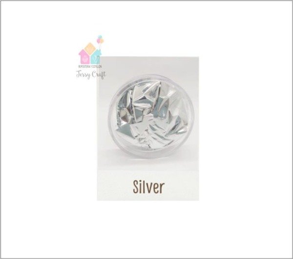 Producto - Lamina de Oro Metalizada Comestible - SILVER - 2 Laminas de 10x10